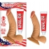 All American Whopper 6.5 inches Curve Dong, Balls Beige + Anal Ese - Nasstoys