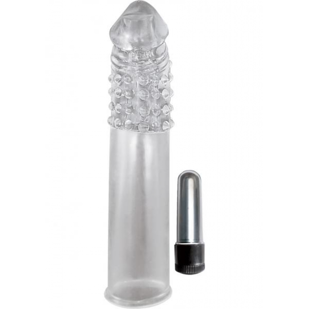 Vibrating Penis Extender Clear 7.5 Inch - Nasstoys