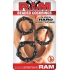 Beaded Cock Rings Black 3 Pack - Nasstoys