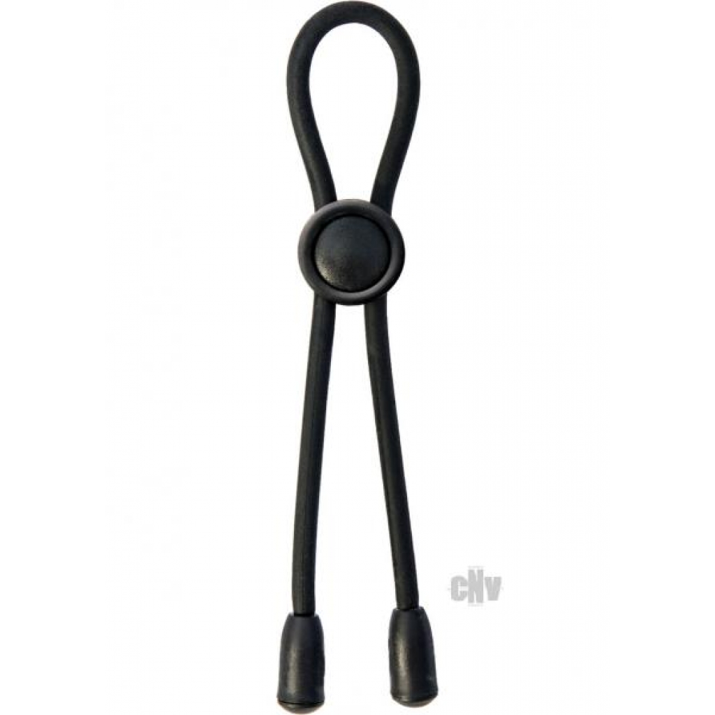 Adjustable Silicone Cock Tie Black - Nasstoys