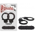 Metal Cuffs, Keys, Love Rope Black - Nasstoys