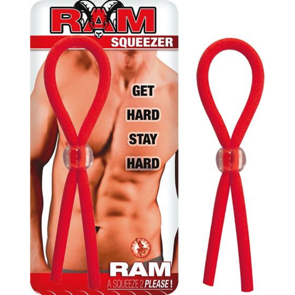 Ram Squeezer Red Cock Ring - Nasstoys