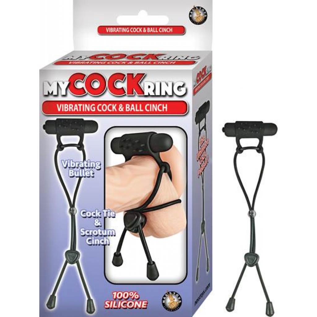 My Cock Ring Vibe Cock And Ball Cinch Black - Nasstoys