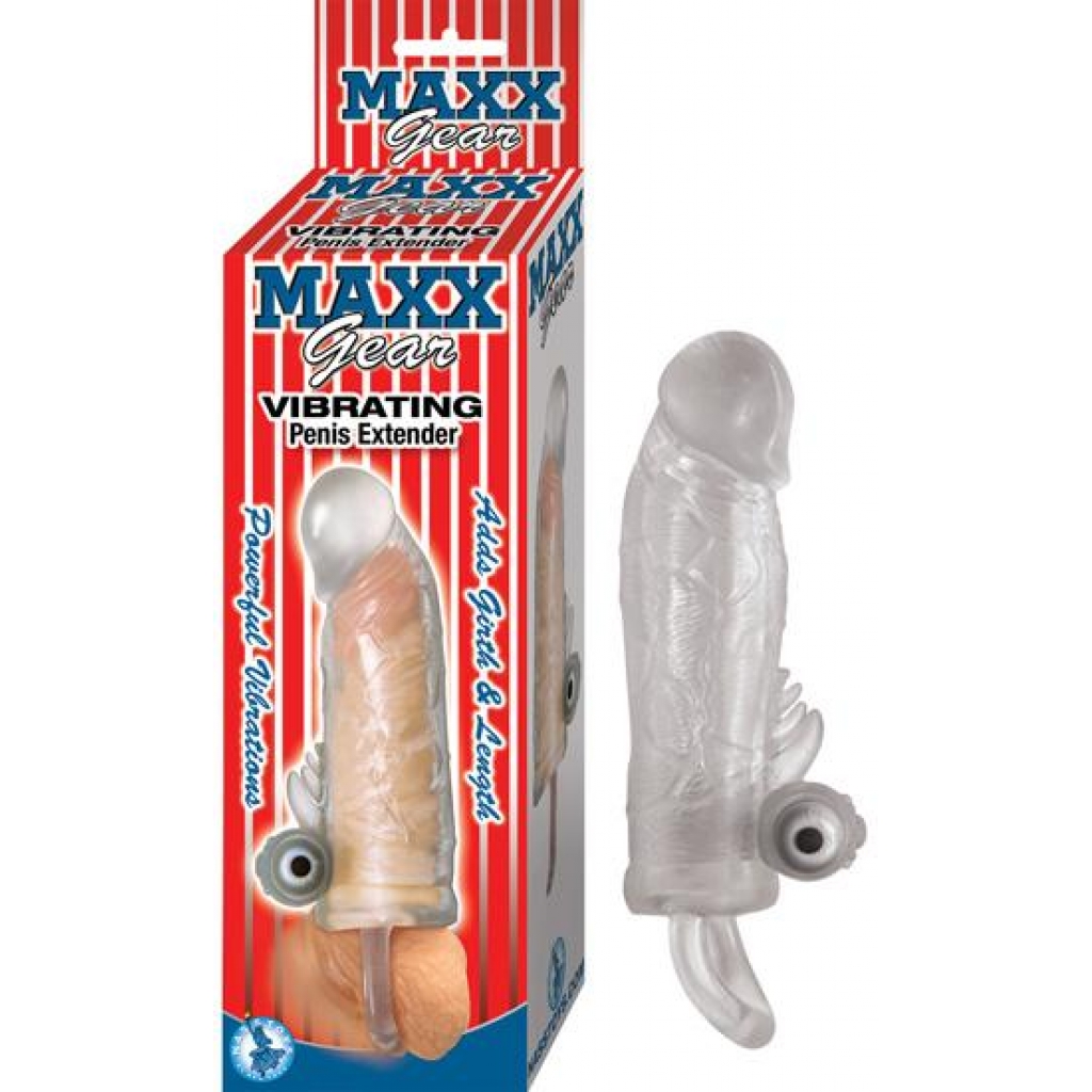 Maxx Gear Vibrating Penis Extender - Clear Design