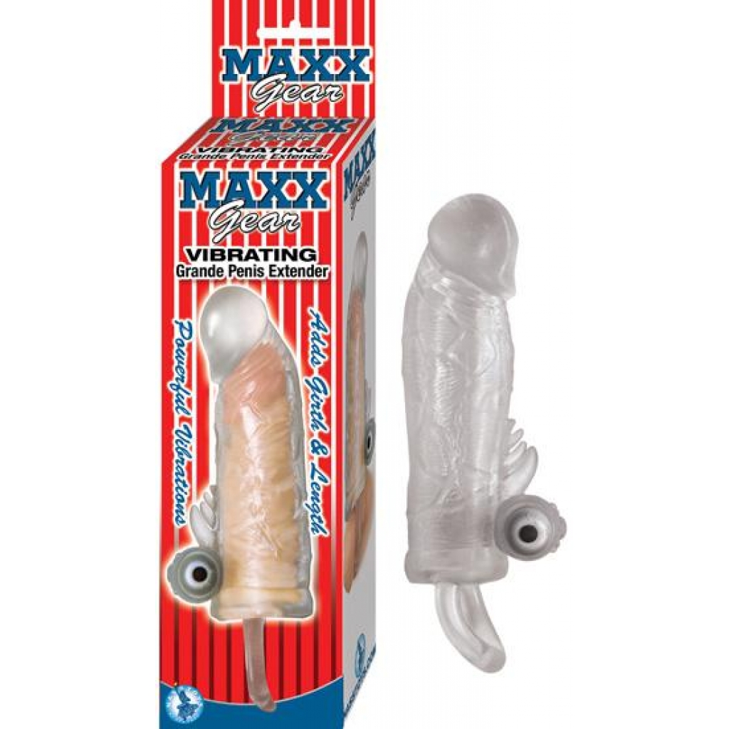 Maxx Gear Vibrating Grande Penis Extension Clear - Nasstoys