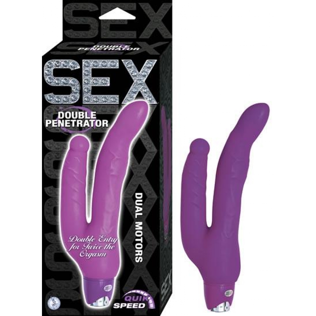 Sex Double Penetrator Purple Vibrator - Nasstoys