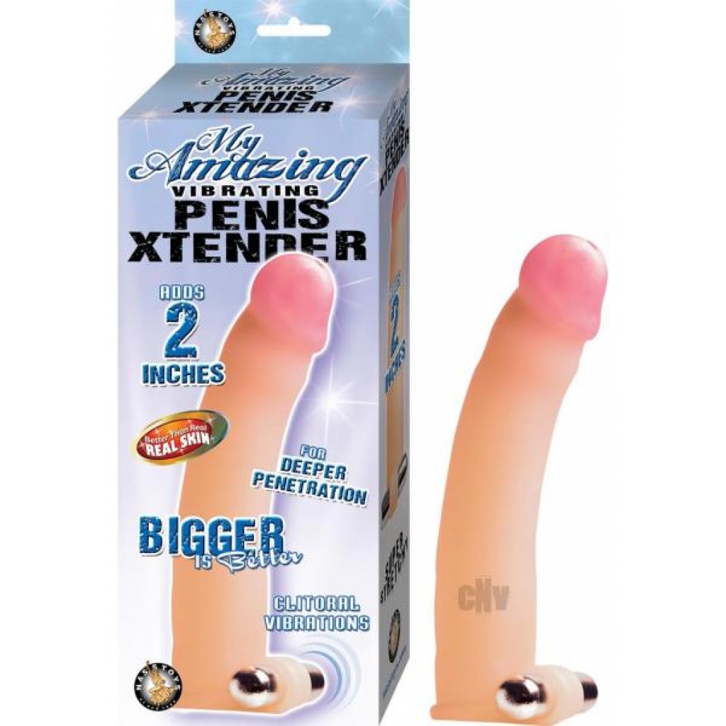 My Amazing Vibrating Penis Xtender Beige - Nasstoys