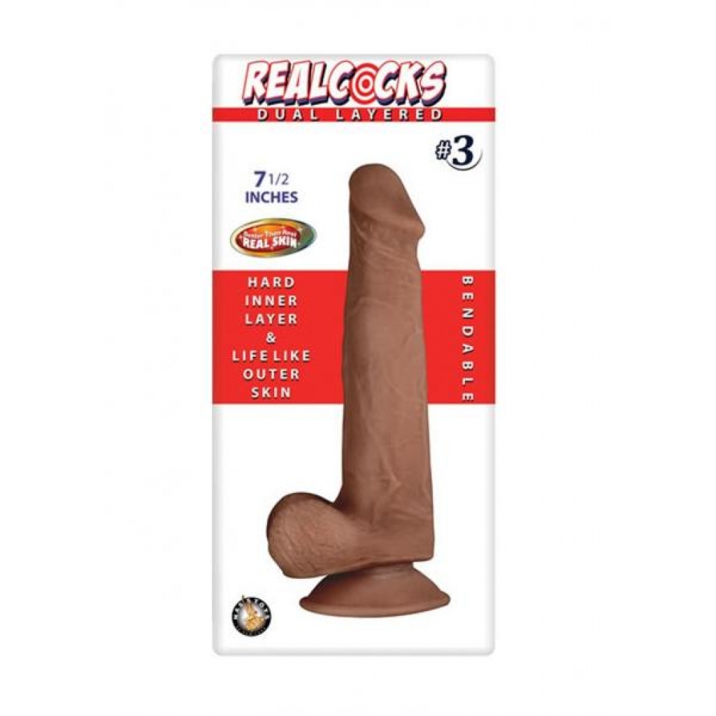 Realcocks Dual Layered 03 Brown - Novelties By Nass-walk Inc