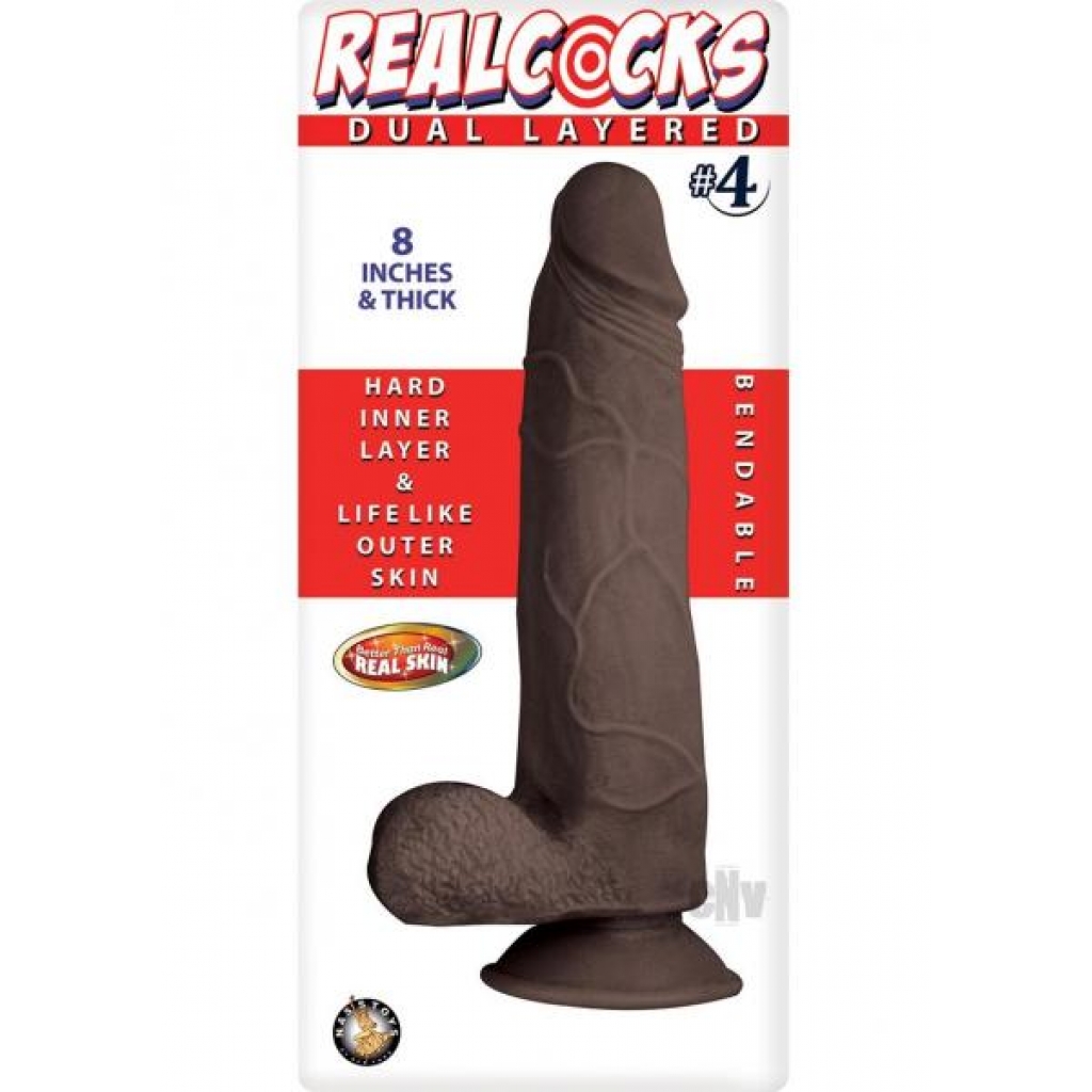 Realcocks Dual Layered 04 Dark Brown - Novelties By Nass-walk Inc