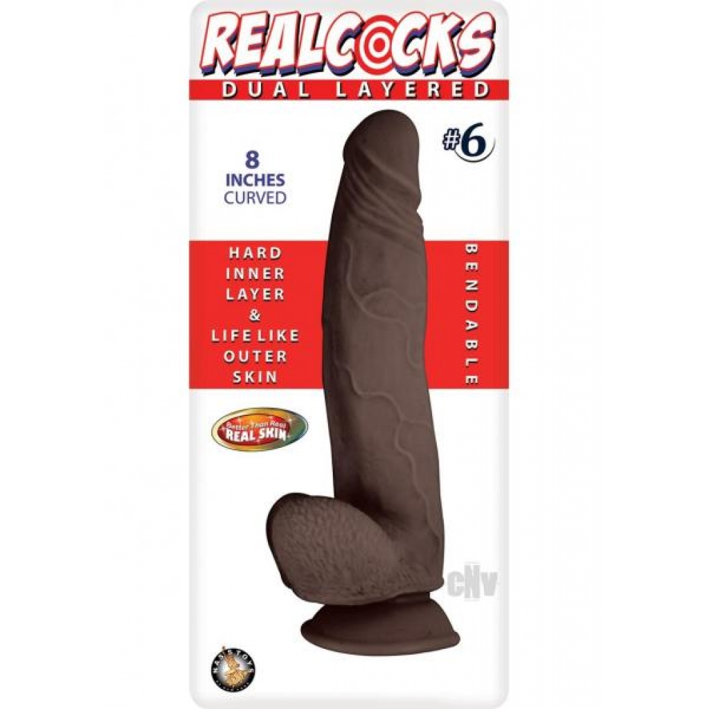 Realcocks Dual Layered 06 Dark Brown - Realistic Experience