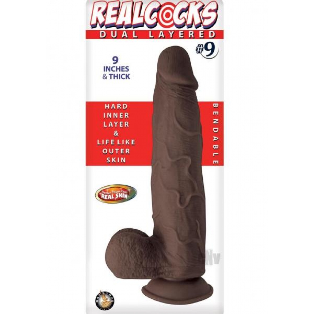 Realcocks Dual Layered 09 Dark Brown - Novelties By Nass-walk Inc