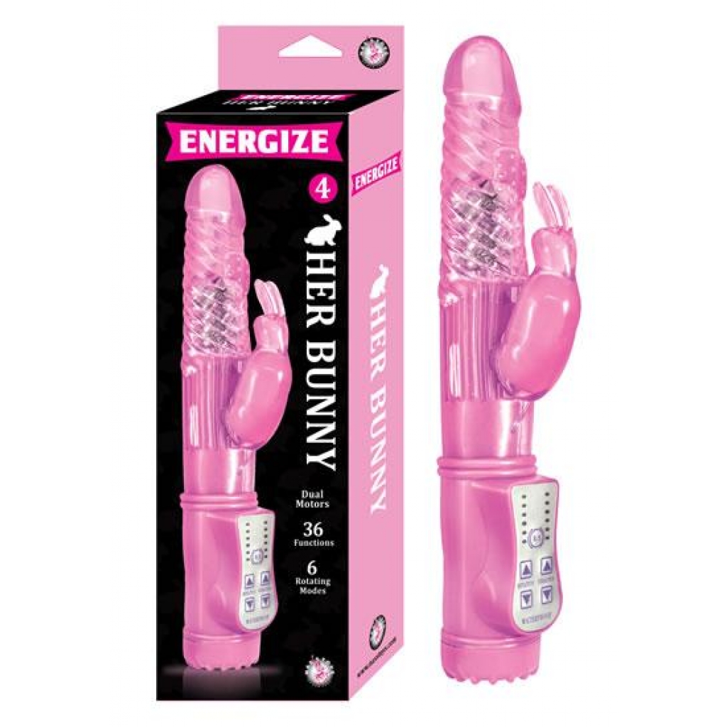 Energize Her Bunny 4 Rabbit Vibrator Pink - Nasstoys