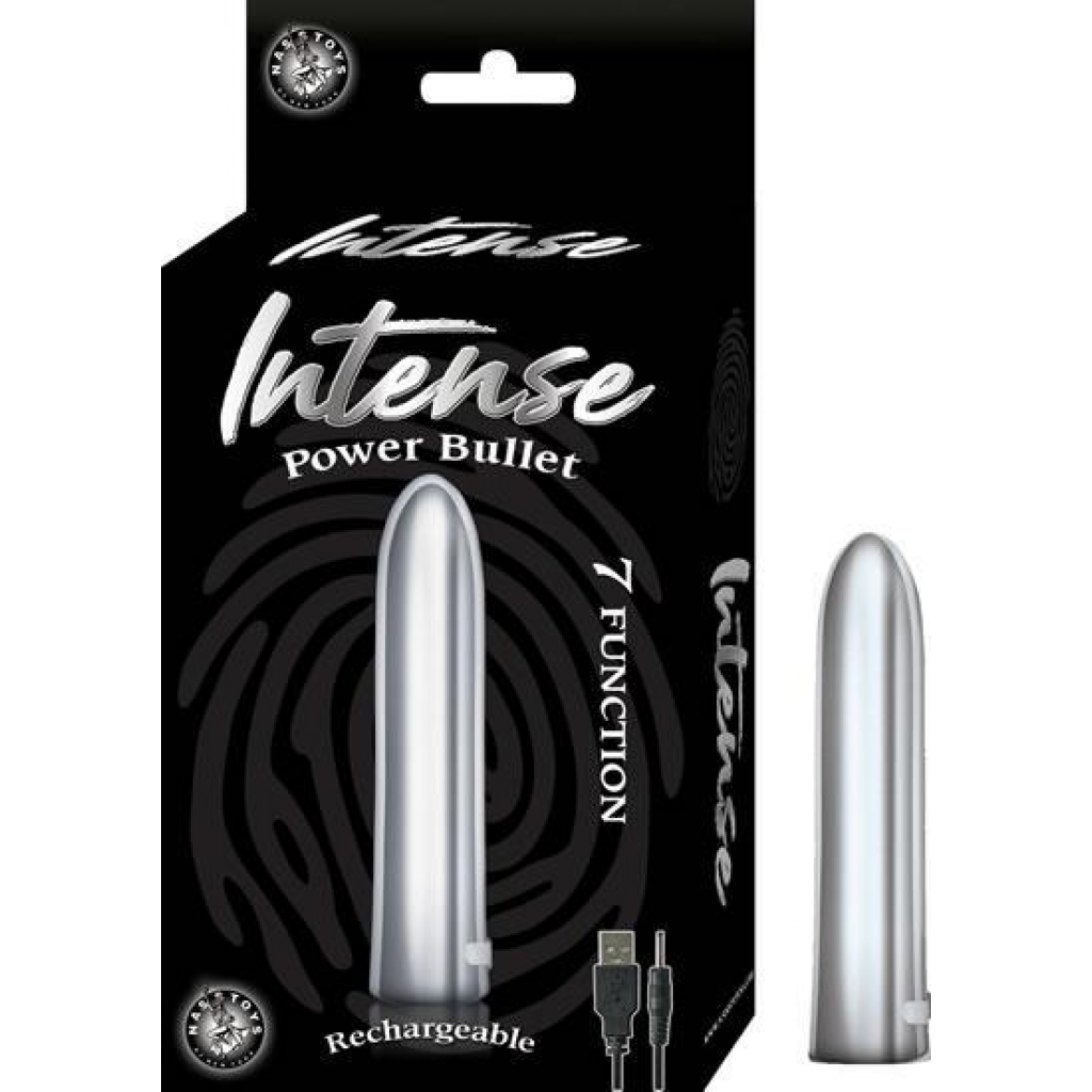 Intense Power Bullet Vibrator Silver - Nasstoys