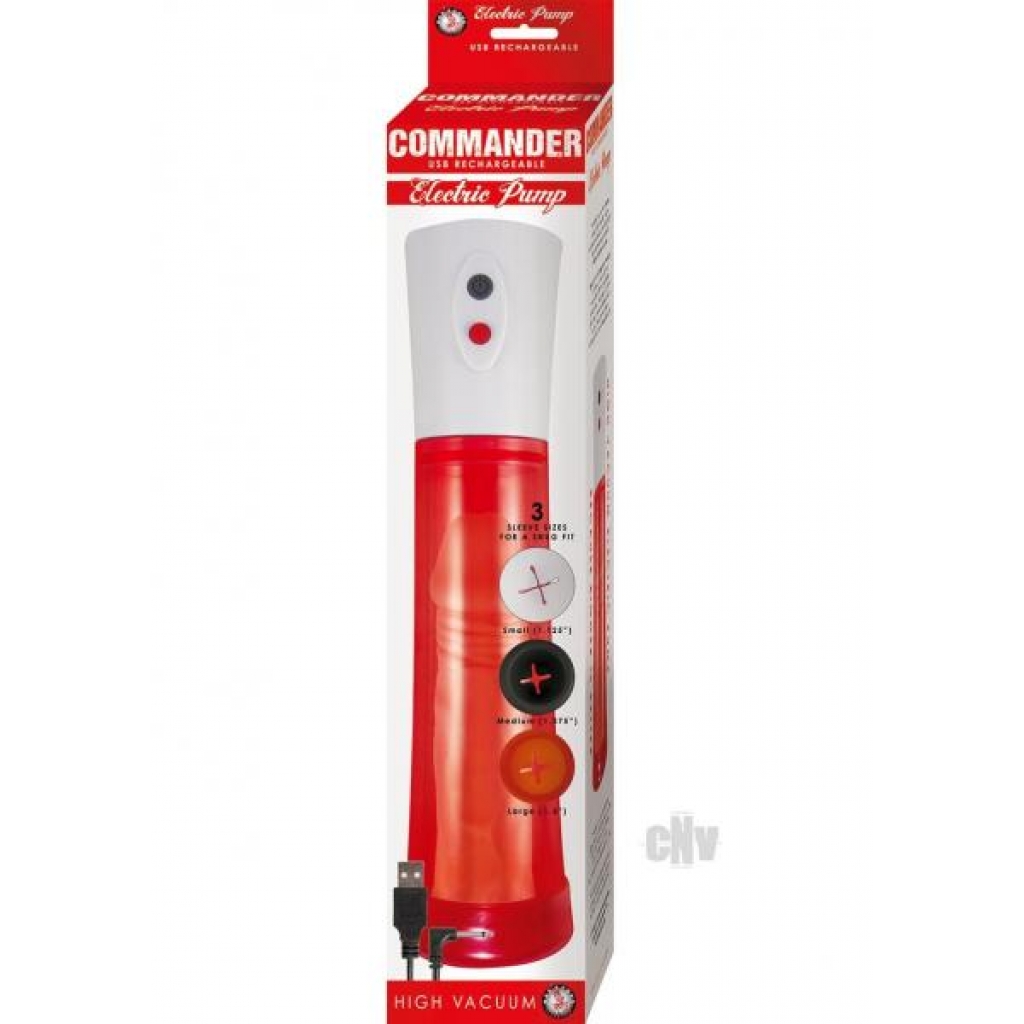 Commander Electric Pump Red - Powerful Performance Enhancer