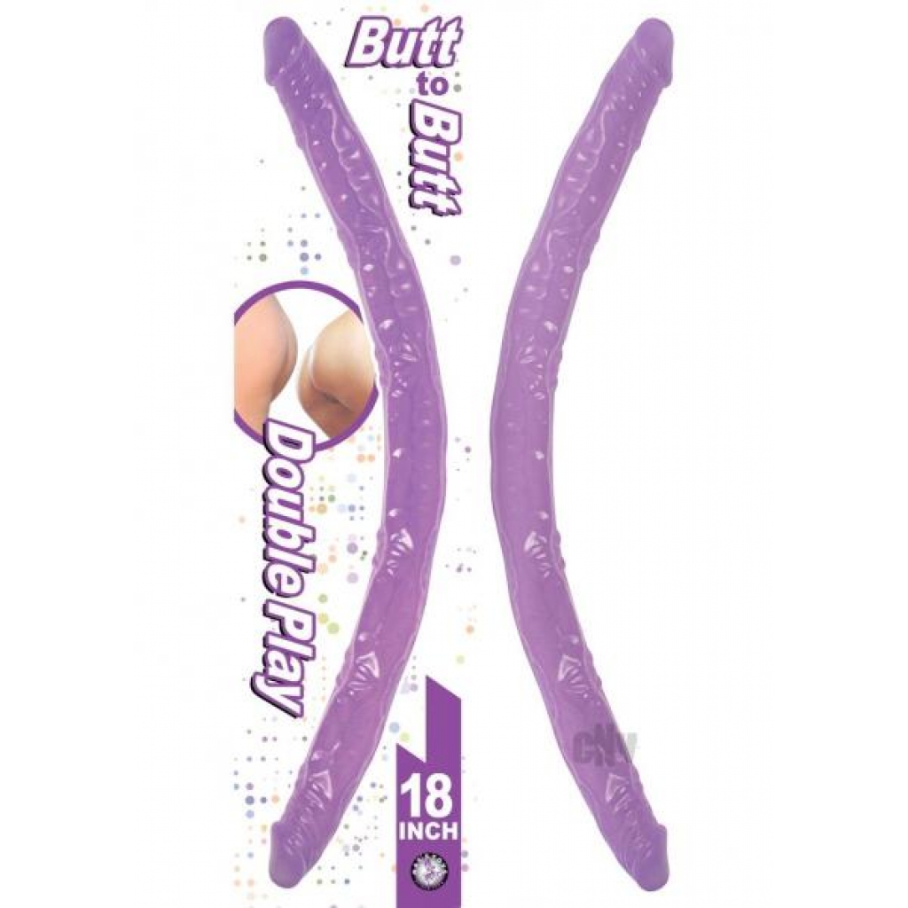 Butt To Butt Double Play Lavender Purple Dildo - Nasstoys