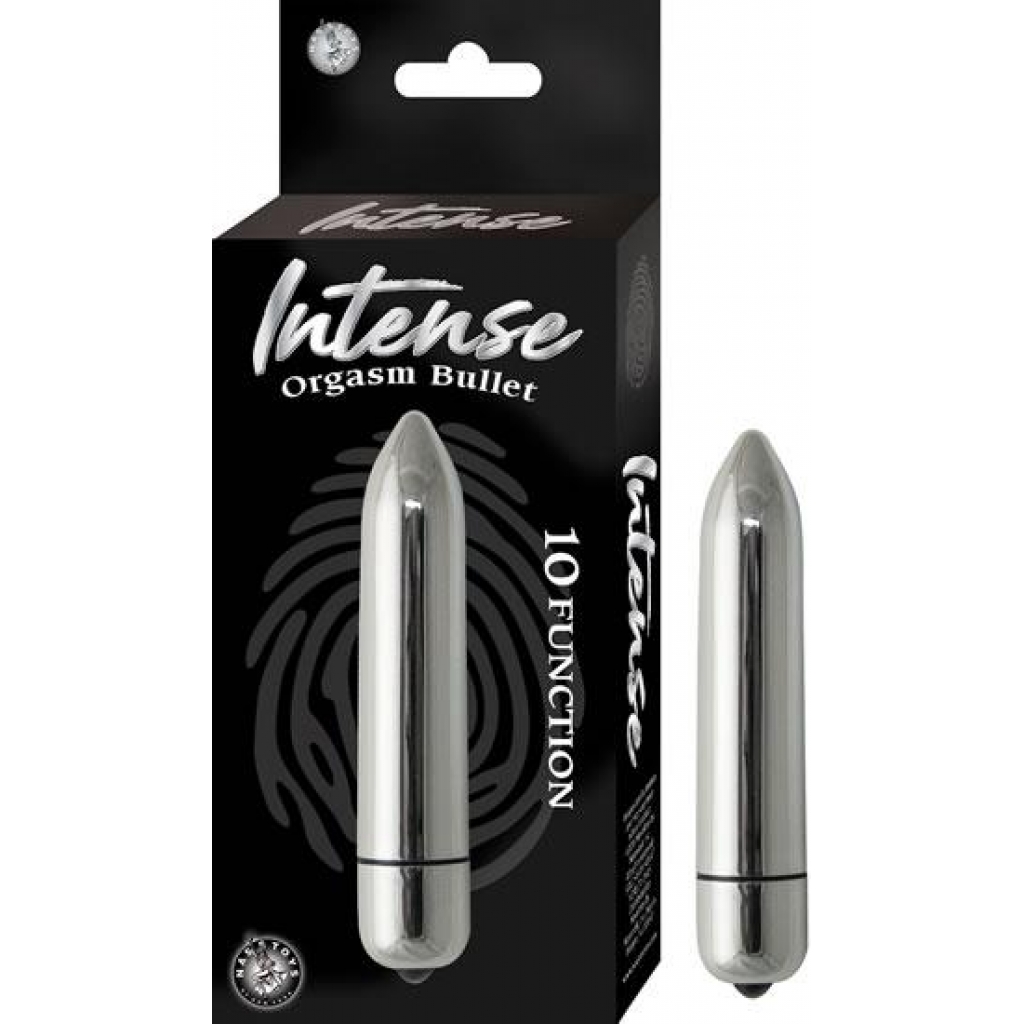 Intense Orgasm Bullet Vibrator Silver - Nasstoys