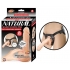 Natural Realskin Squirting Penis with Adjustable Harness - 8 inches Beige