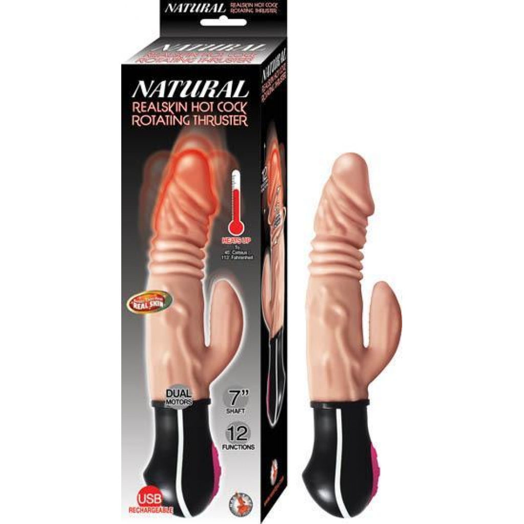 Natural Real Skin Hot Cock Rotating Thruster Vibrator