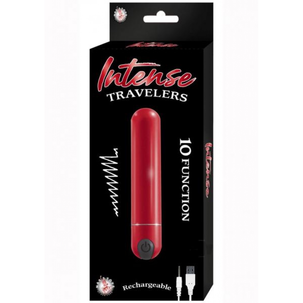 Intense Travelers Rechargeable Massager - Red