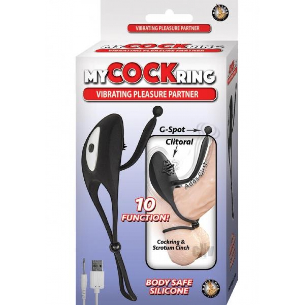 My Cockring Vibe Pleasure Partner Black - Novelties By Nass-walk Inc