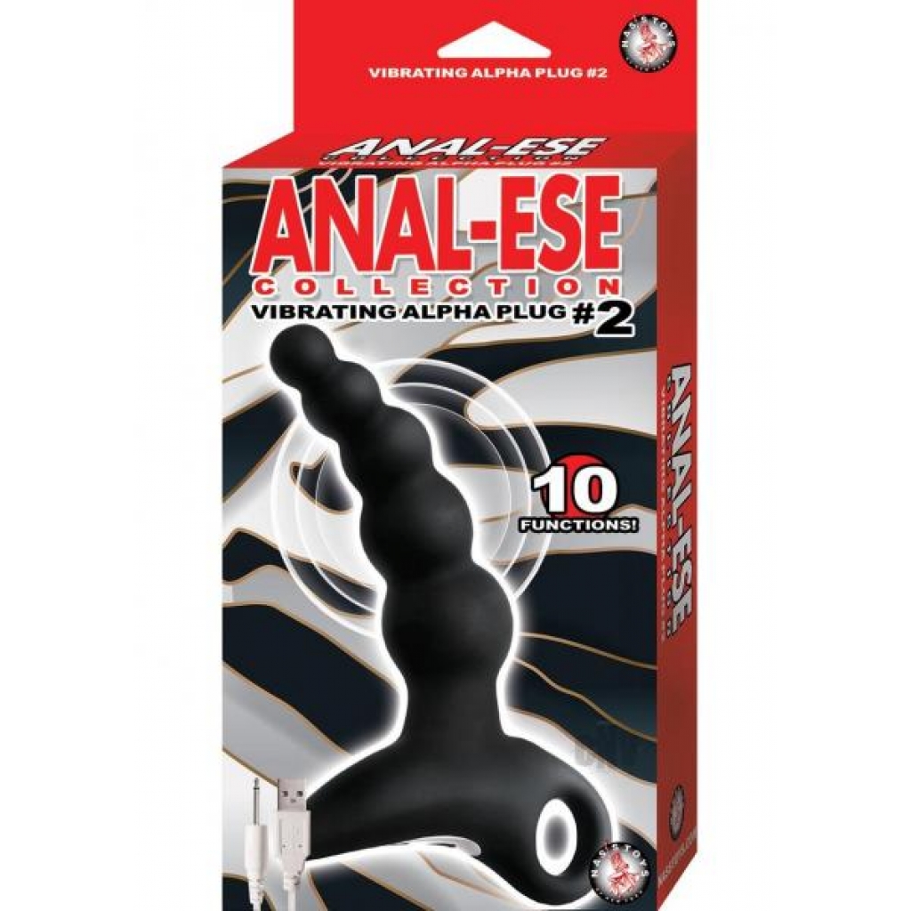 Anal-ese Coll Vibe Alpha Plug 2 Black - Novelties By Nass-walk Inc