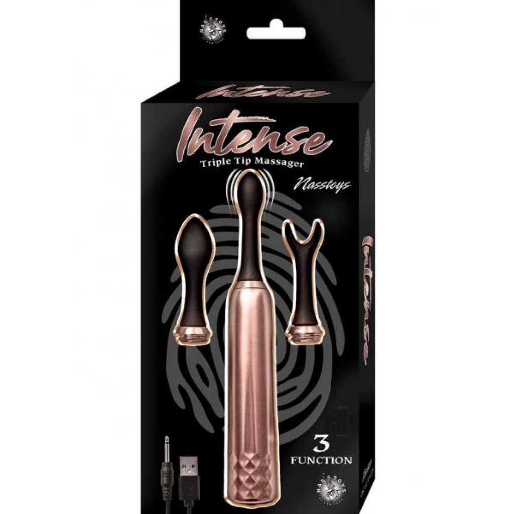 Intense Triple Tip Massager - Rose Gold