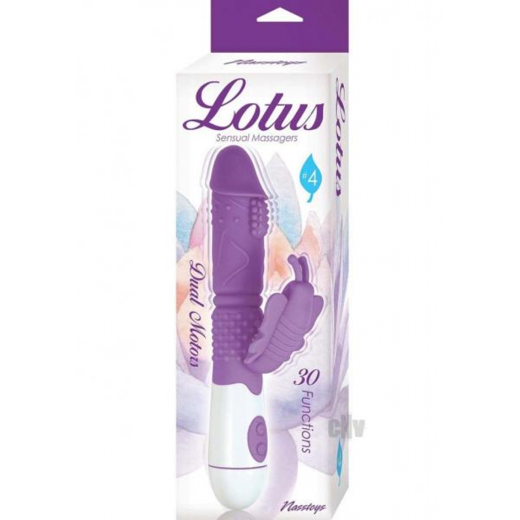 Lotus Sensual Massager 4 Purple - Novelties By Nass-walk Inc