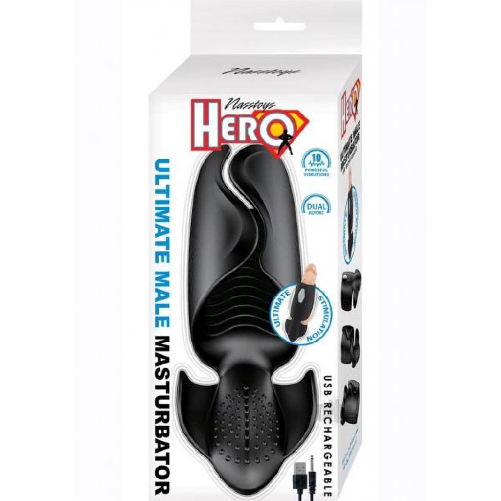 Hero Ultimate Rechargeable Male Masturbator - Black