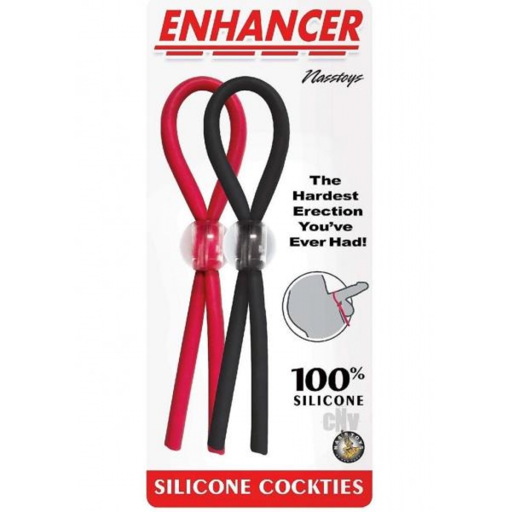 Enhancer Silicone Cockties Red/black - Novelties By Nass-walk Inc