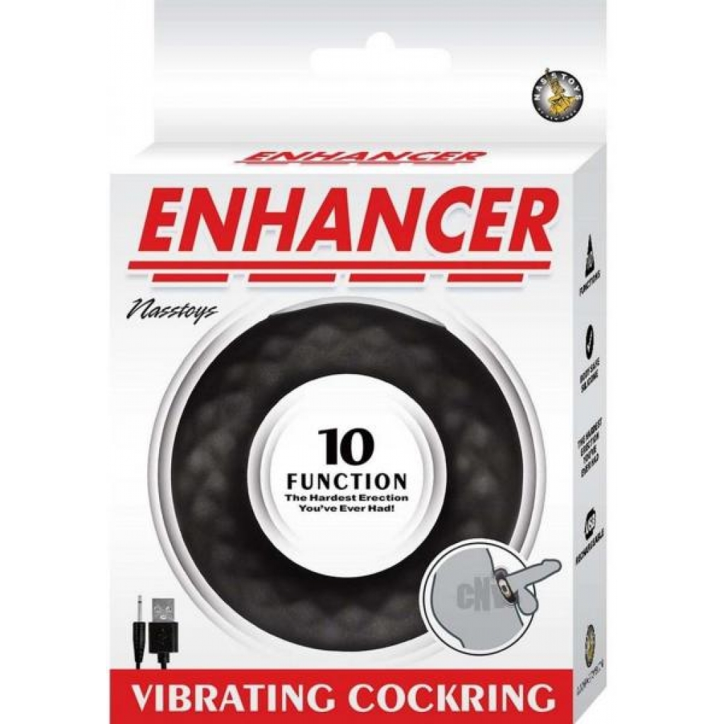 Enhancer Vibrating Cockring Black - Novelties By Nass-walk Inc