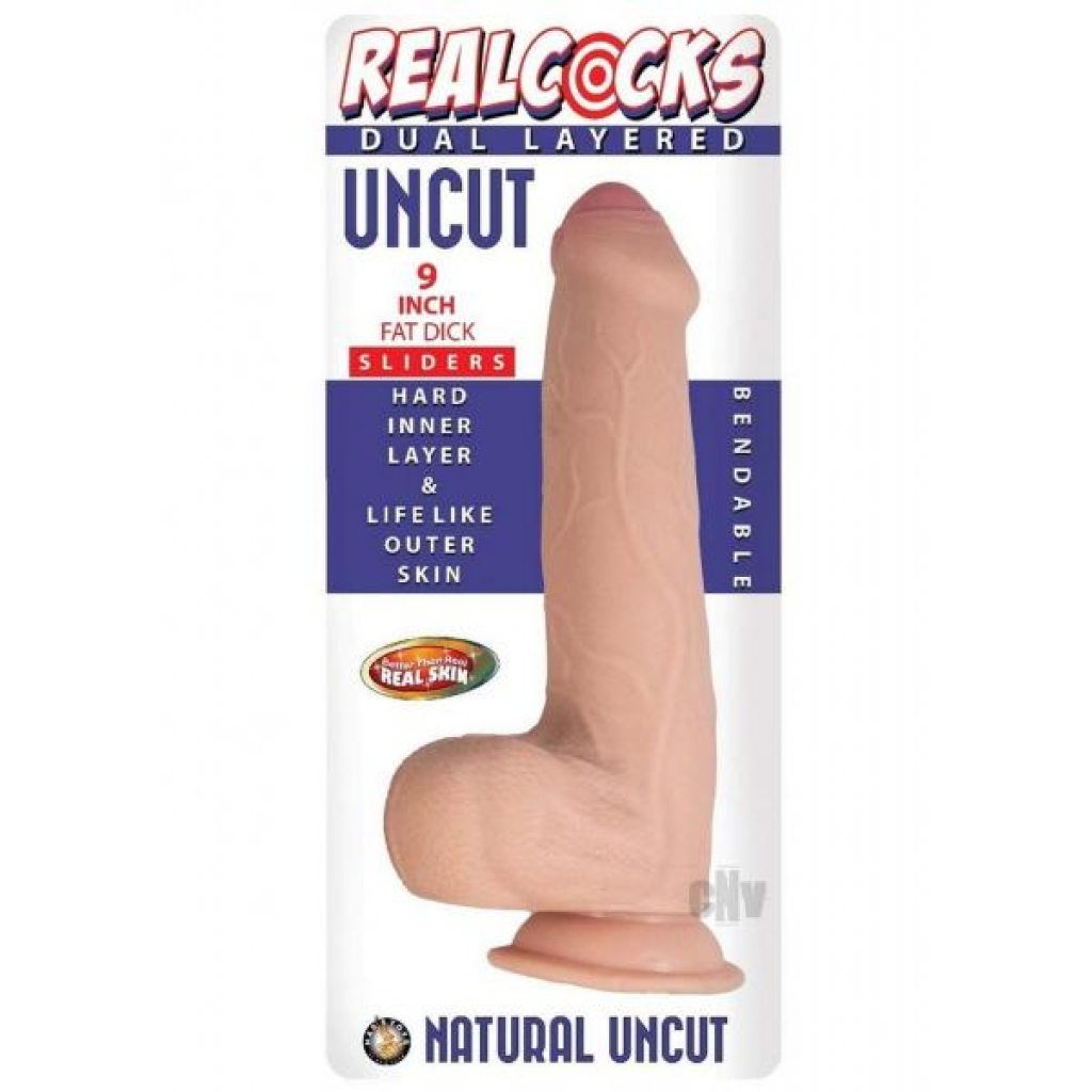 Realcocks Dual Layer Uncut Fat 9 Wht - Novelties By Nass-walk Inc