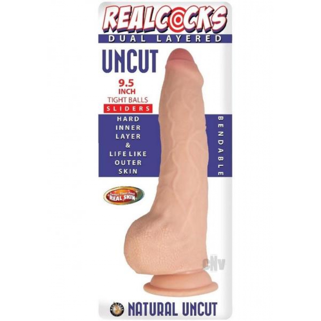 Realcocks Dual Layer Uncut Balls 9.5 Wht - Novelties By Nass-walk Inc