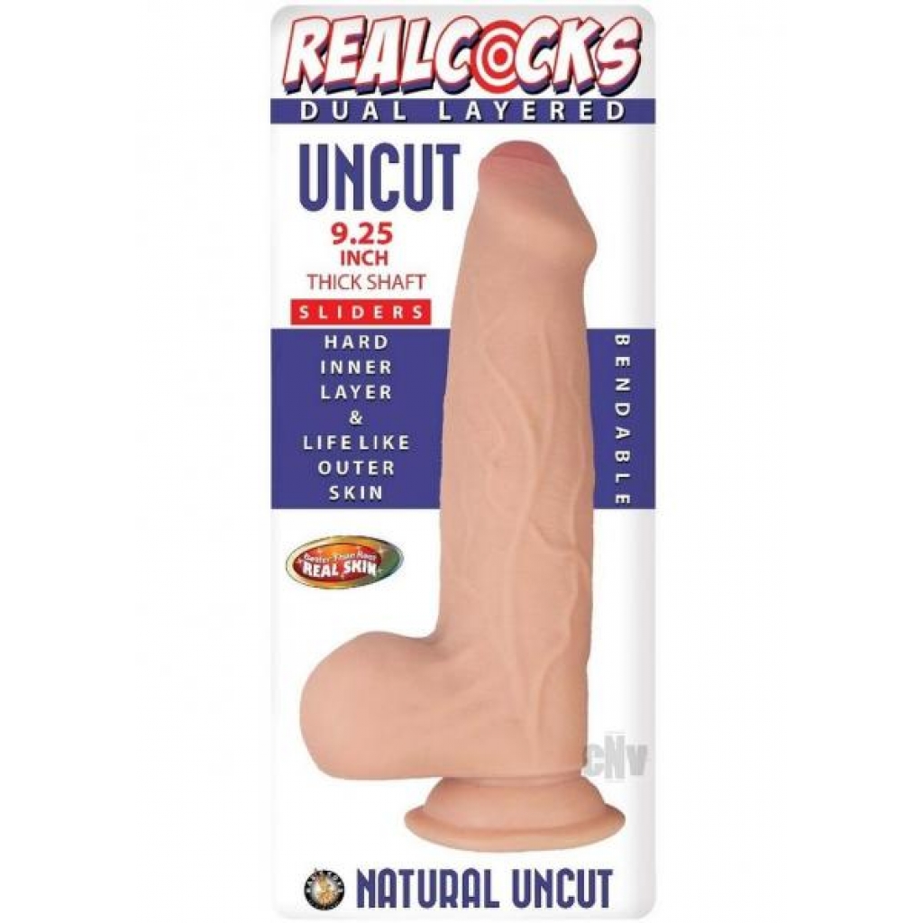 Realcocks Dual Layer Uncut Thk 9.25 Wht - Novelties By Nass-walk Inc