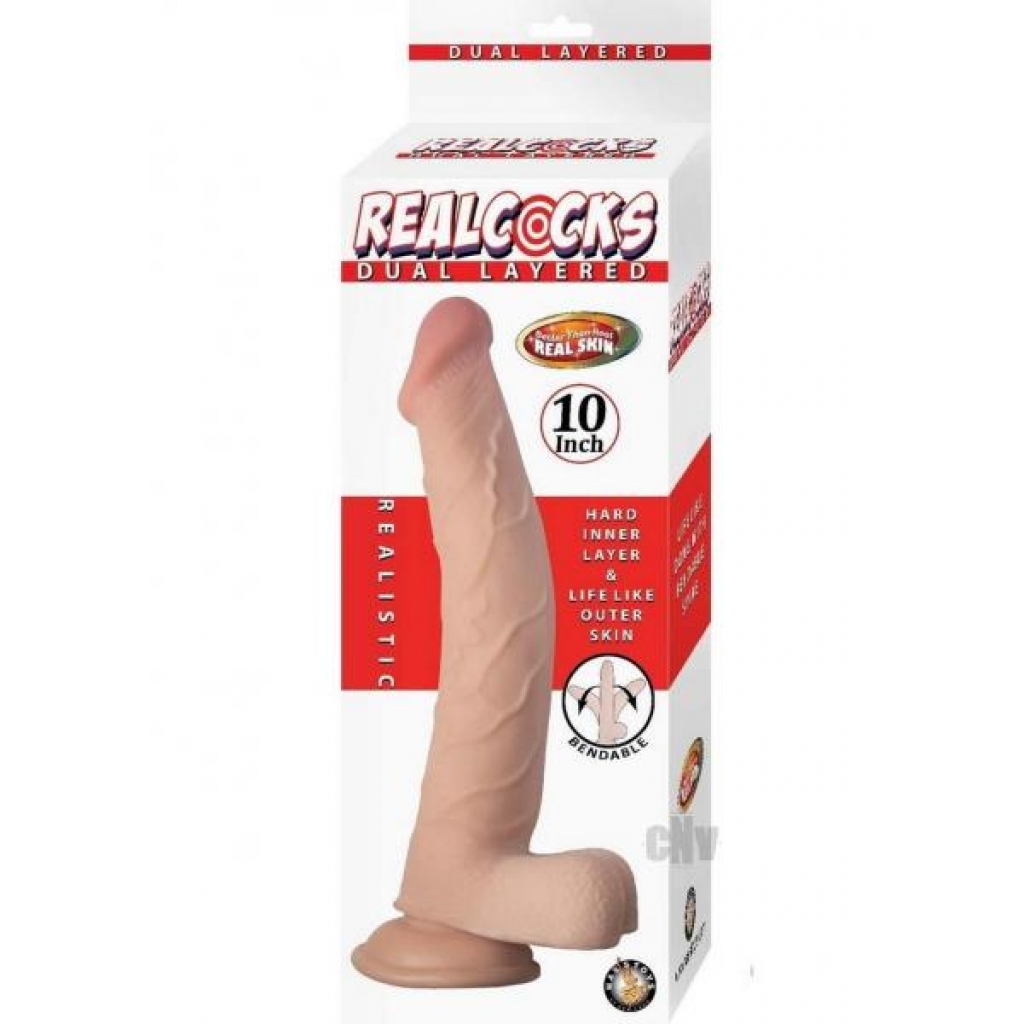 Realcocks Dual Layered 10 White - Novelties By Nass-walk Inc