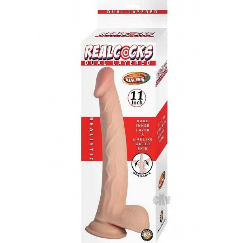 Realcocks Dual Layered 11 White - Novelties By Nass-walk Inc