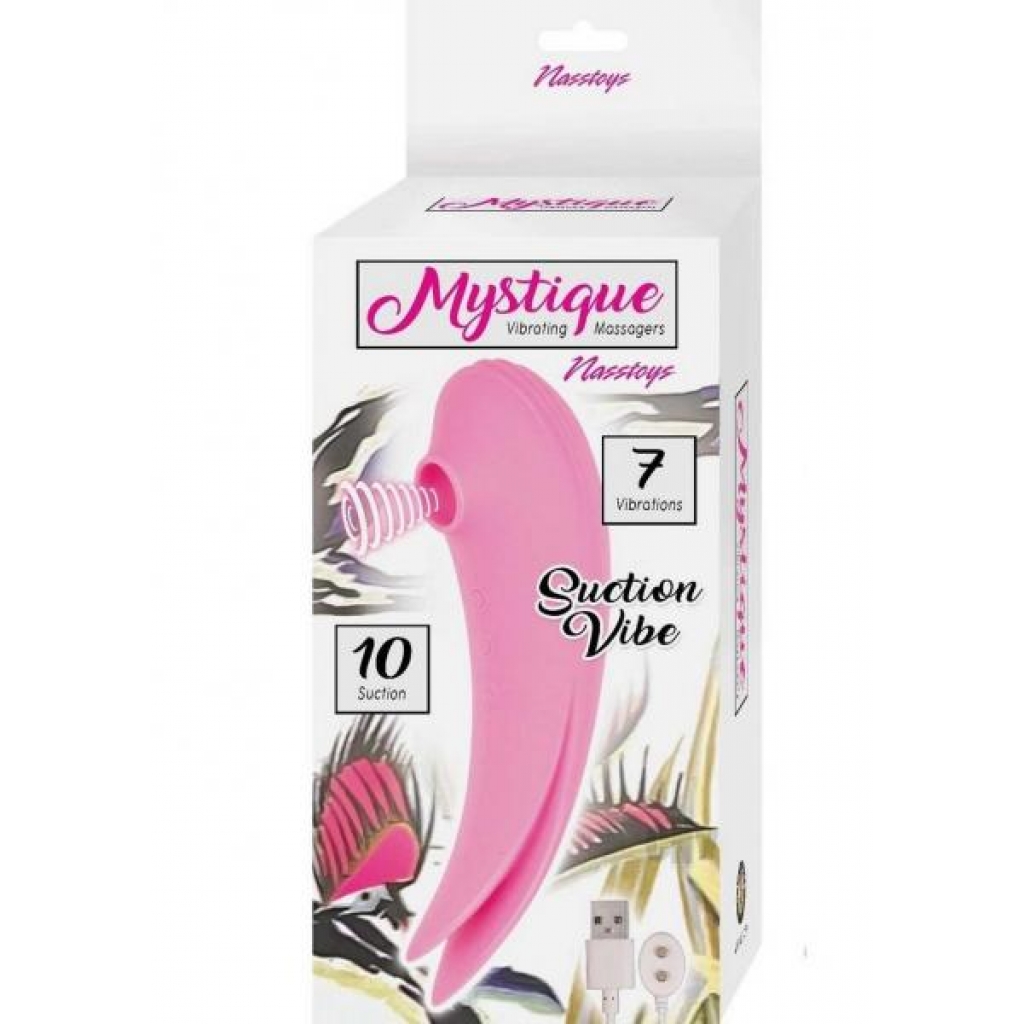 Mystique Vibe Massager Suction Pink - Novelties By Nass-walk Inc