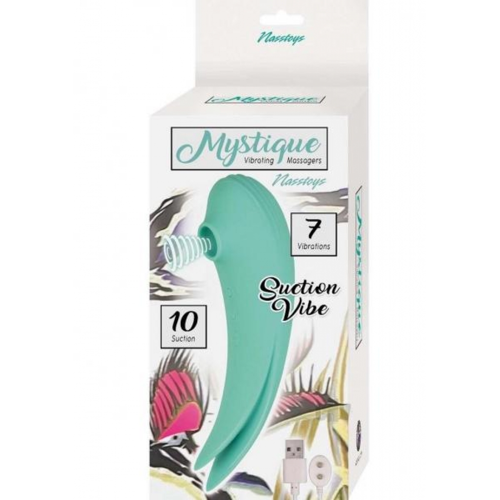 Mystique Vibe Massager Suction Aqua - Novelties By Nass-walk Inc