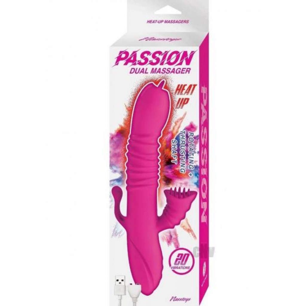 Passion Dual Massager with Heating - Pink