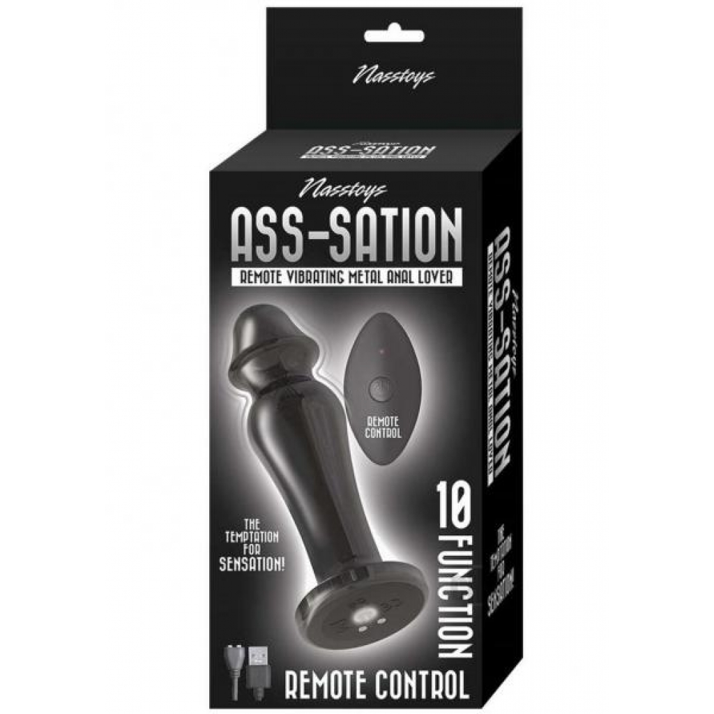 Ass-sation Remote Metal Anal Lover Blk - Novelties By Nass-walk Inc