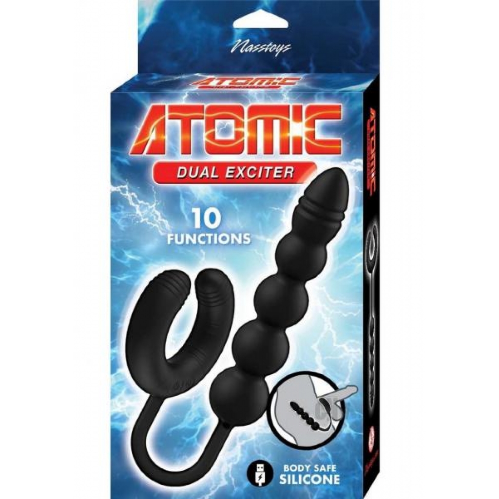 Atomic Dual Exciter Black - Novelties By Nass-walk Inc