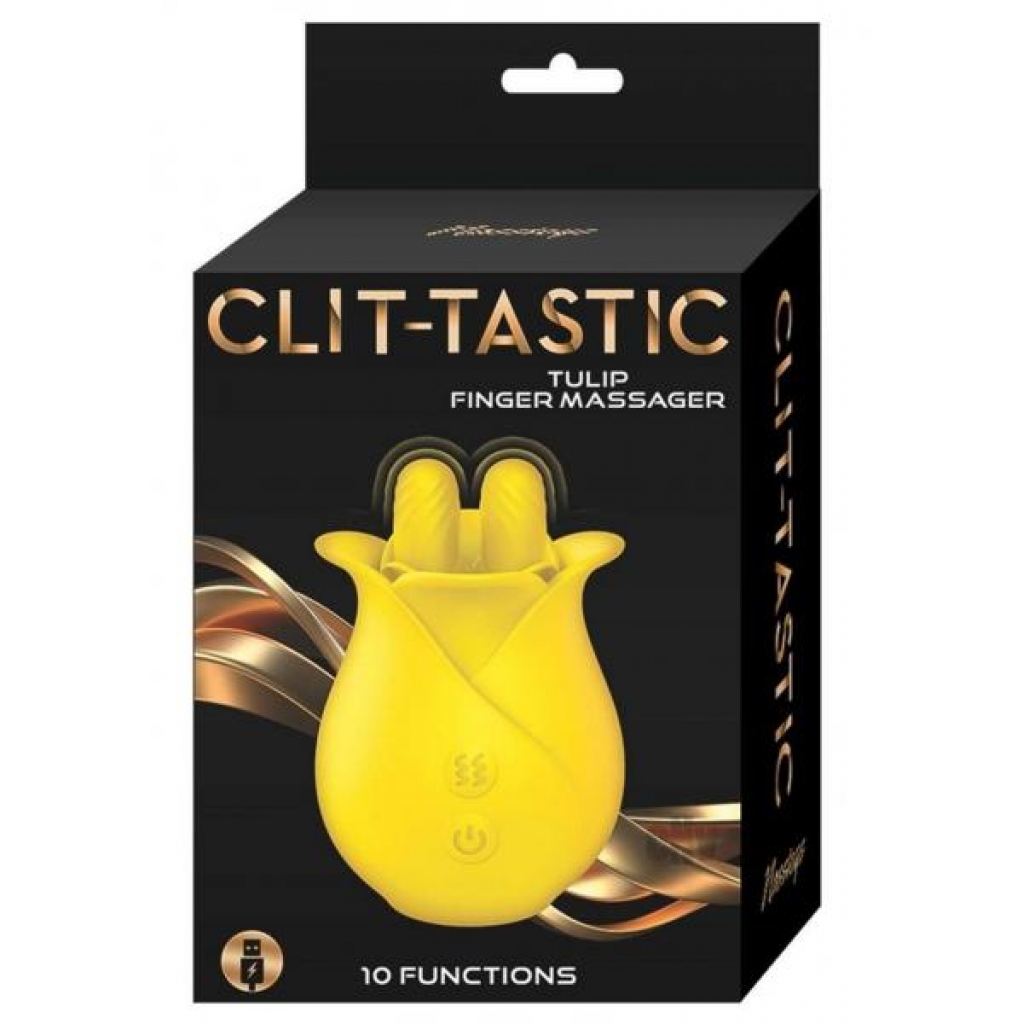 Clit Tastic Tulip Finger Massager Ylw - Novelties By Nass-walk Inc