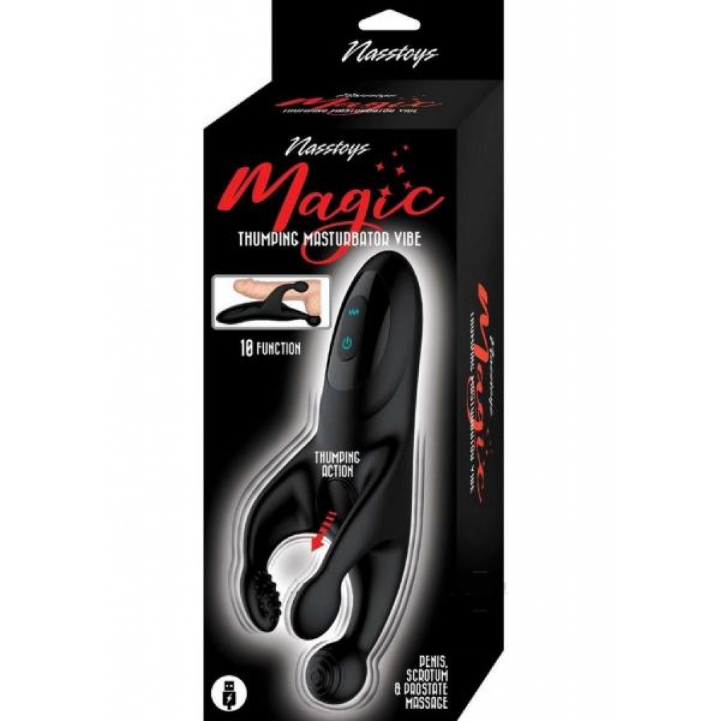 Magic Thumping Masturbator Blk - Novelties By Nass-walk Inc