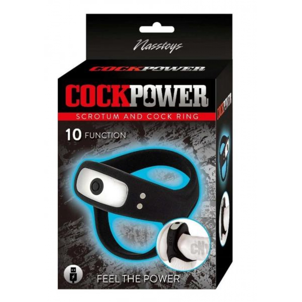 Cockpower Scrotum/cock Ring Blk - Novelties By Nass-walk Inc