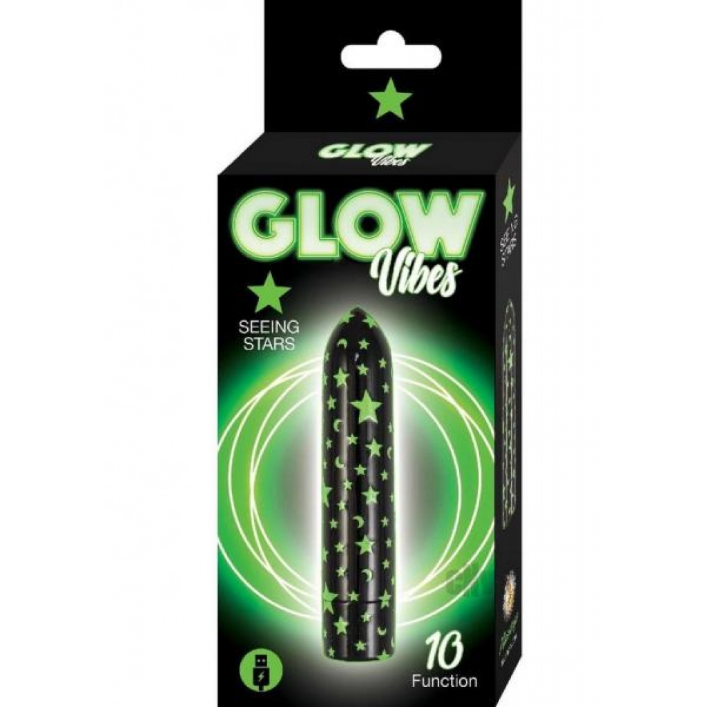 Glow Vibes Seeing Stars Vibrator - Black/Green