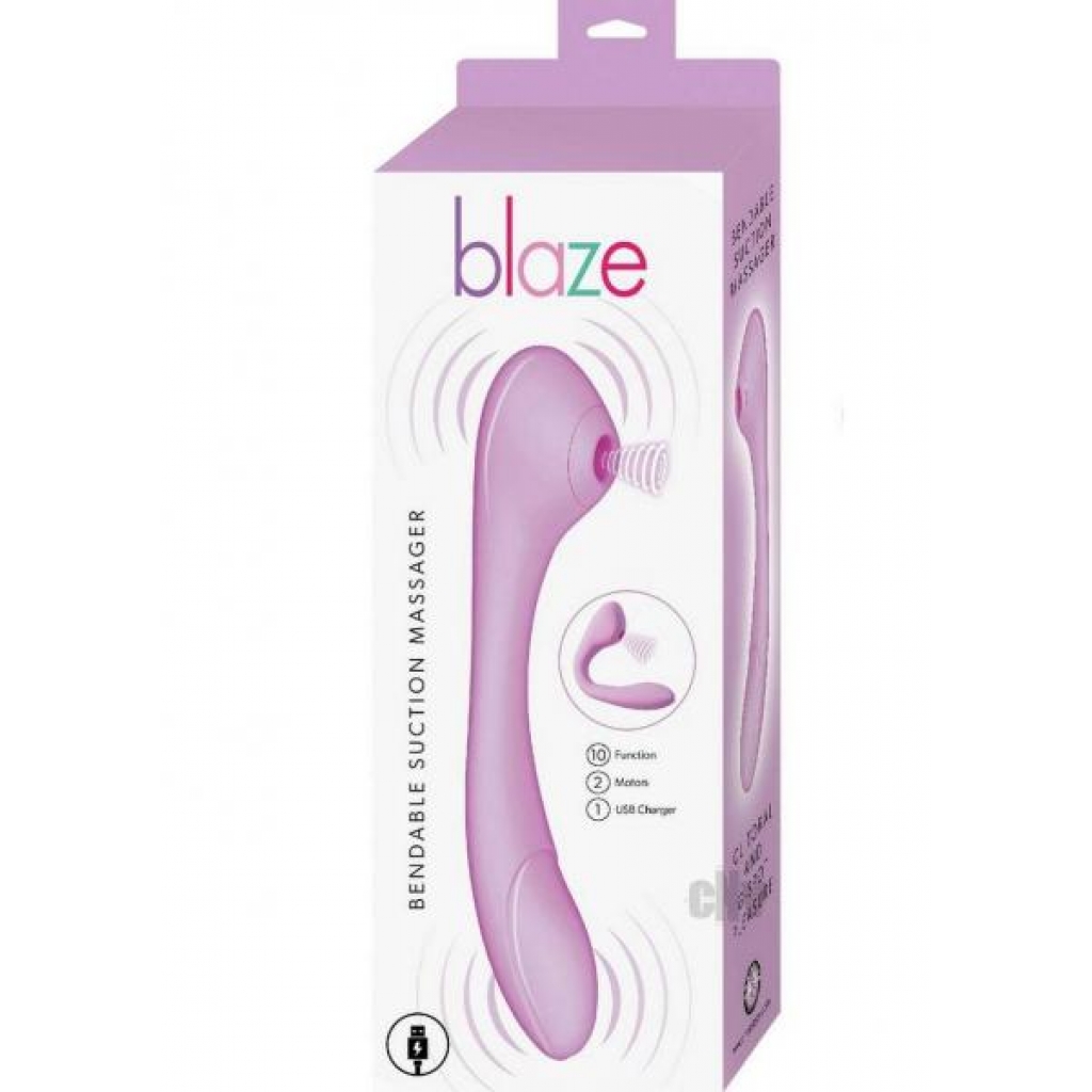 Blaze Bendable Suction Massager Lav - Novelties By Nass-walk Inc