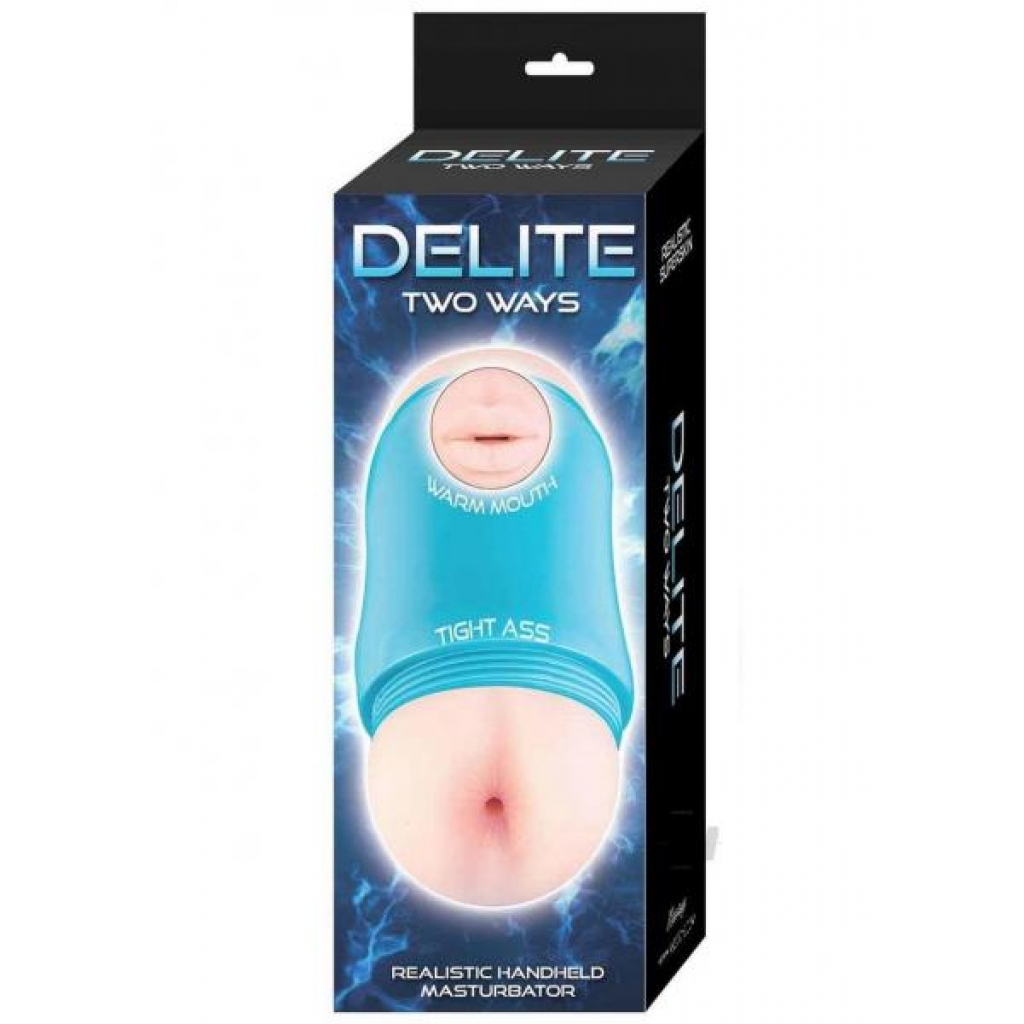 Delite Two Ways Handheld Masturbator - Ass & Mouth