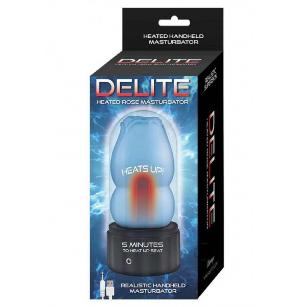 Delite Heated Rose Masturbator Blue - Novelties By Nass-walk Inc