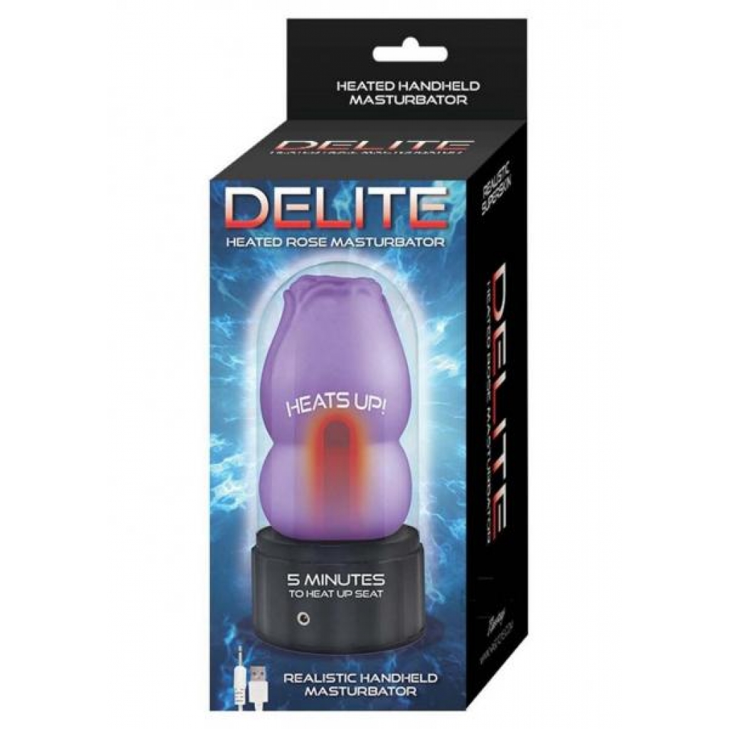 Delite Heated Rose Masturbator Purple - Novelties By Nass-walk Inc