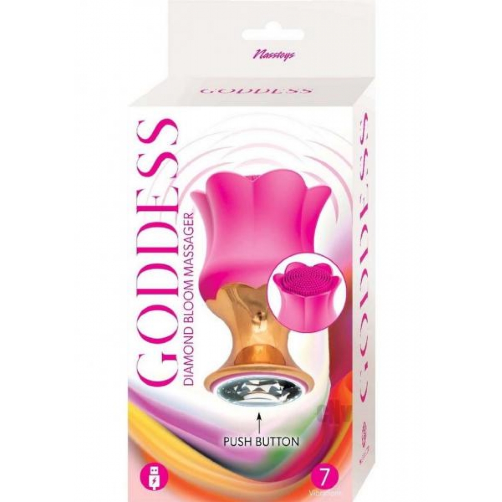 Goddess Diamond Bloom Massager Fushcia - Novelties By Nass-walk Inc