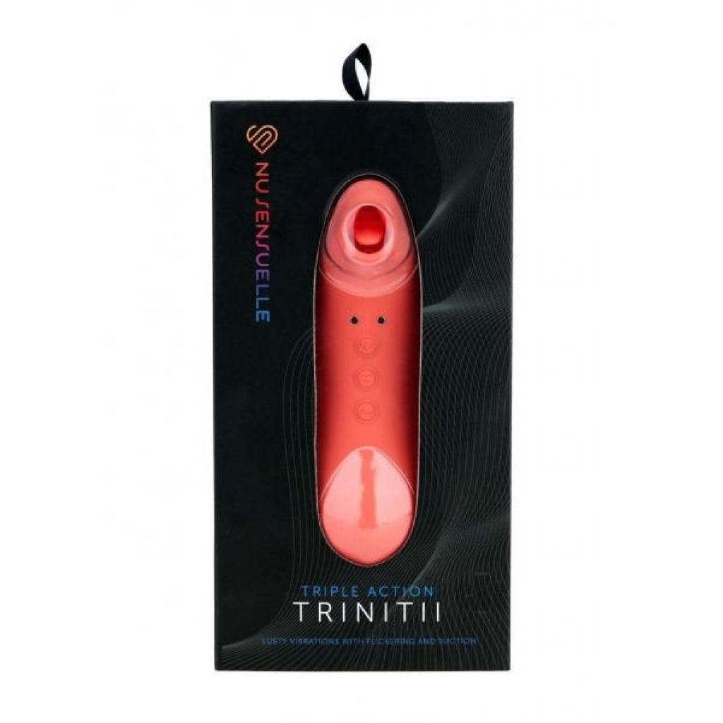 Sensuelle Trinitii Suction Tongue Coral - Novel Creations Usa Inc